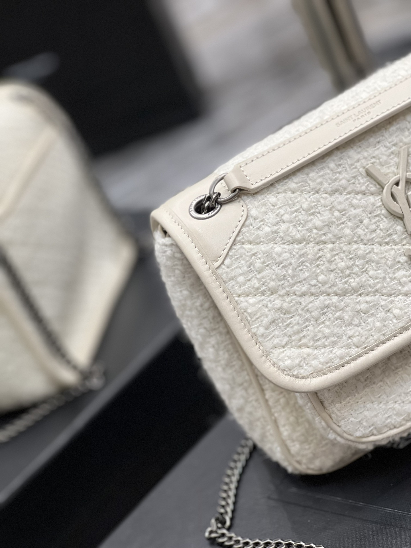 Y*L niki medium in white 11 x 7.8 x 3.3 inches