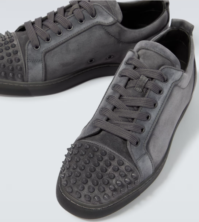 Chr1st1an louboutin l0vis junior spikes suede sneakers