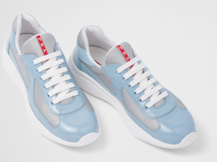 patent leather and technical fabric Pra*a america’s cup sneakers