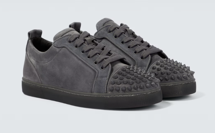 Chr1st1an louboutin l0vis junior spikes suede sneakers