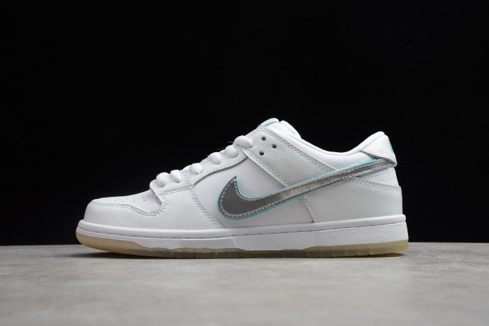 nike sb dunk low di*m*nd S*pply co white di*m*nd bv1310-100
