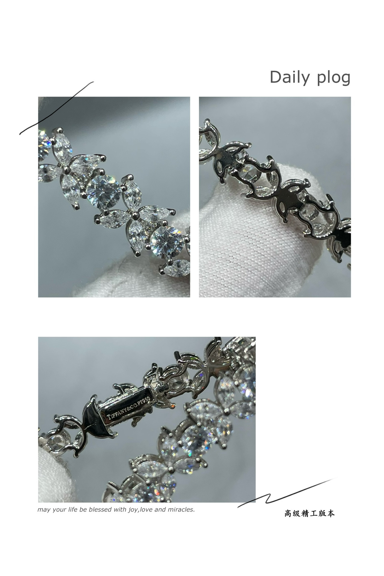 t*f*ny & co. soleste marquise D1am0nd full bracelet ag925