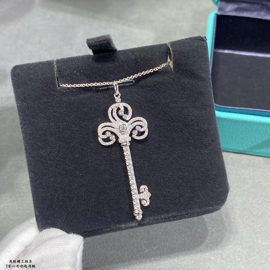 T*f*ny & co. heart key necklace ag925