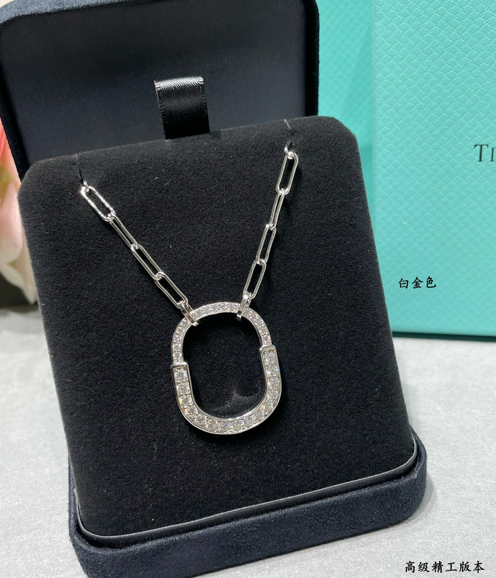 t*f*ny & co. full D1am0nd lock necklace