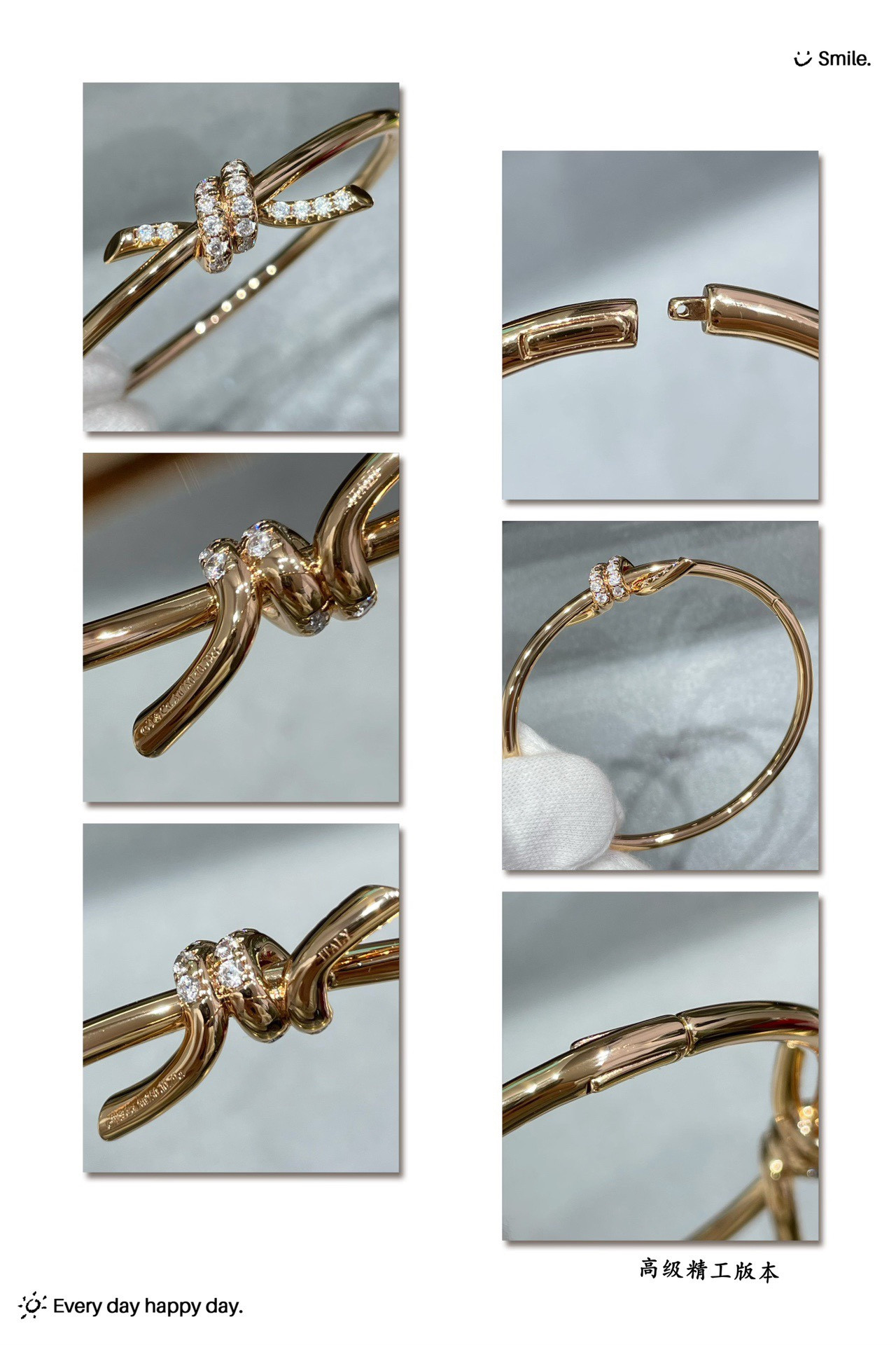 t*f*ny & co. knot D1am0nd half circle bracelet