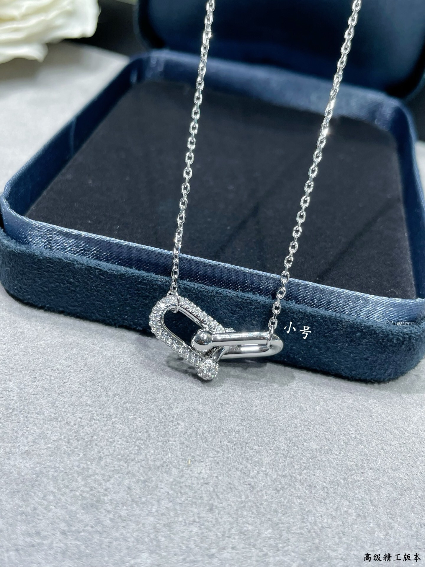 t*f*ny & co. D1am0nd-encrusted double-ring necklace