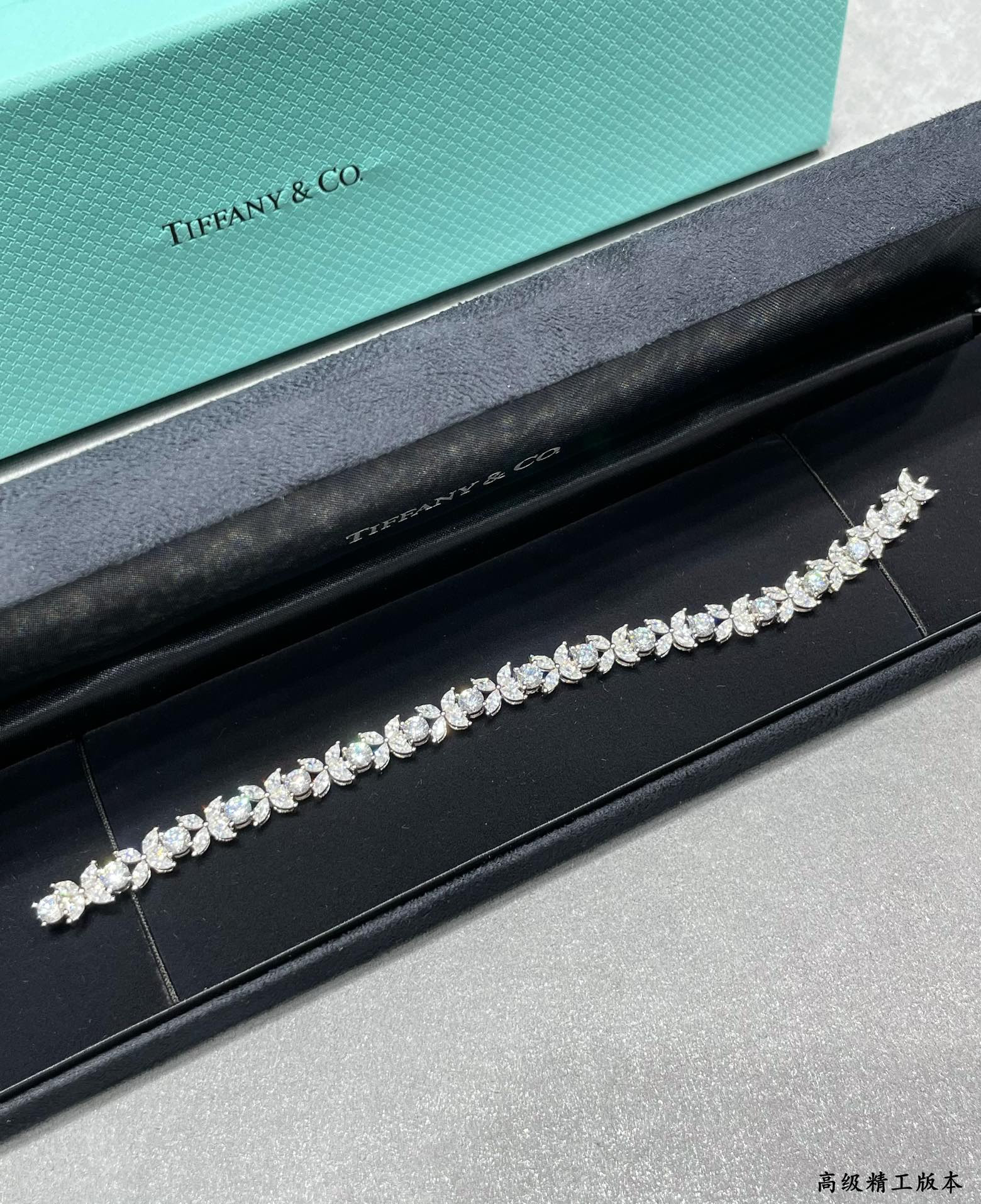 t*f*ny & co. soleste marquise D1am0nd full bracelet ag925