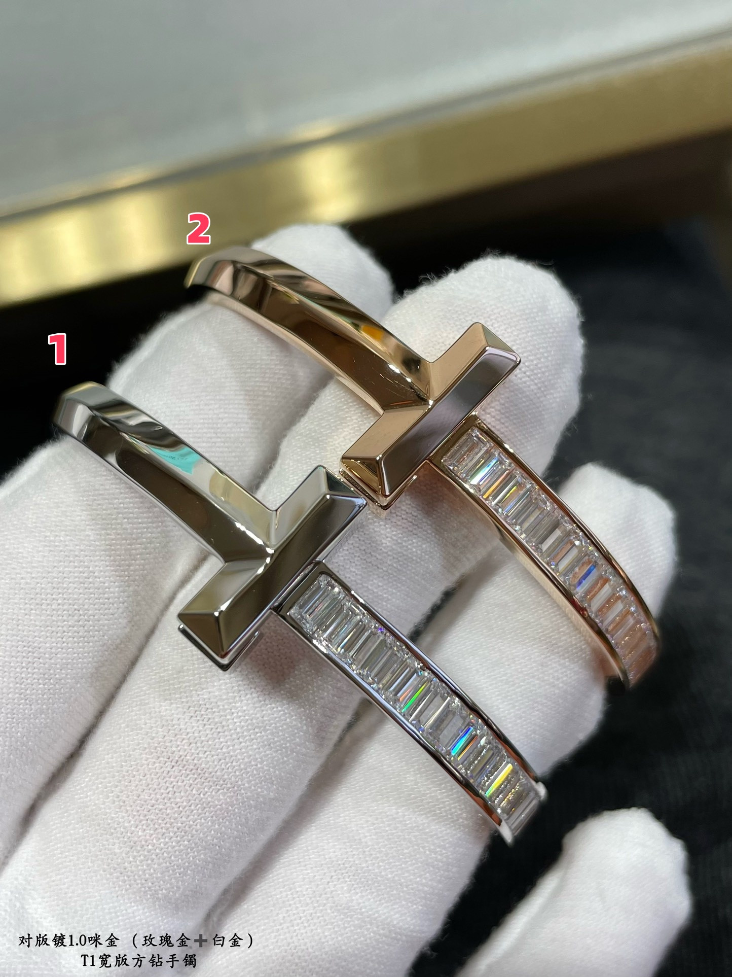 t*f*ny & co. t1 wide square D1am0nd bracelet